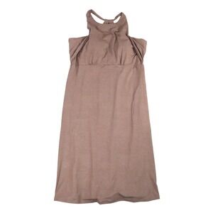 Prana Jewel Lake Summer Dress Womens L Carob Linea Brown Geometric Outdoor New